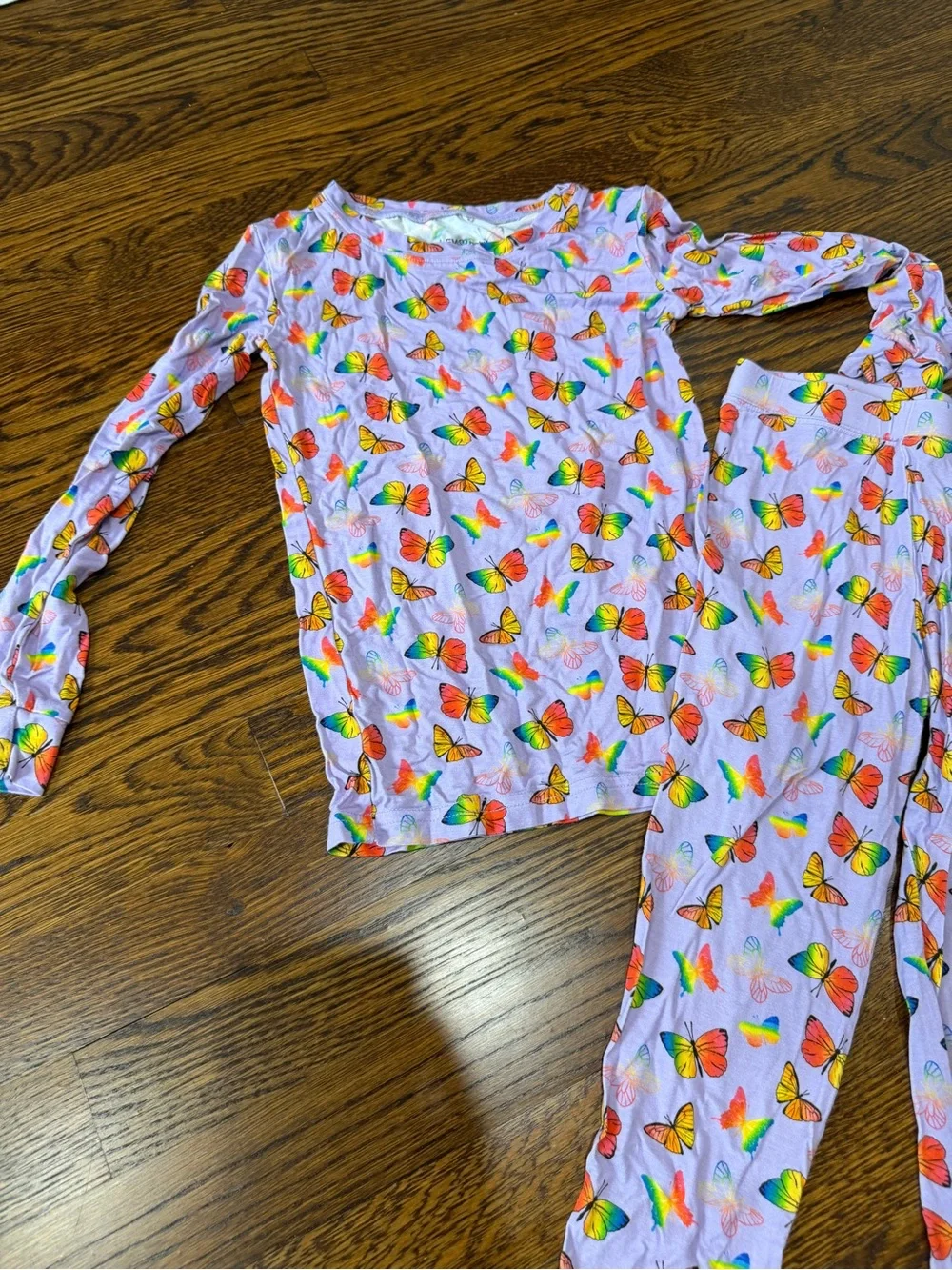 Lev baby toddler Girls Butterfly Pajama Set, size 5T